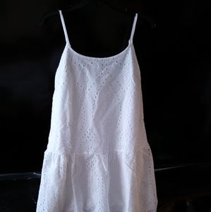 White eyelet dress. New without tag. Size L